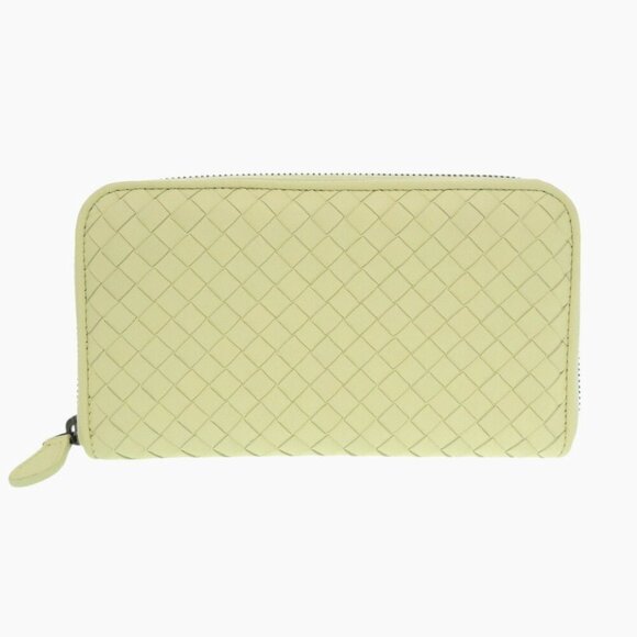 BOTTEGA VENETA Yellow Leather Intrecciato Wallet - Picture 1 of 9
